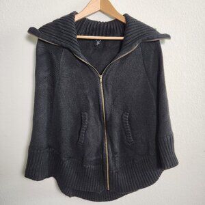 APT. 9 knitted zip-up poncho / cape sweater